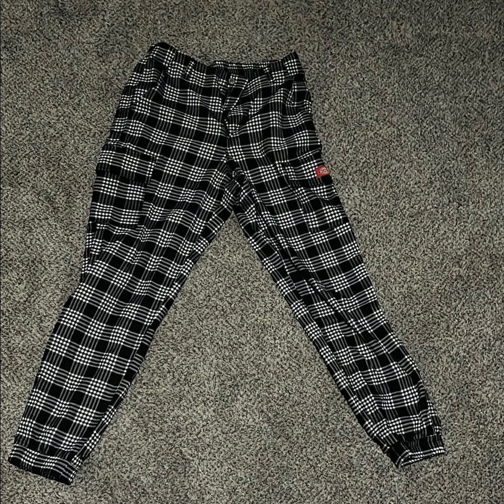 Dickies Black and White Plaid Men's Pants